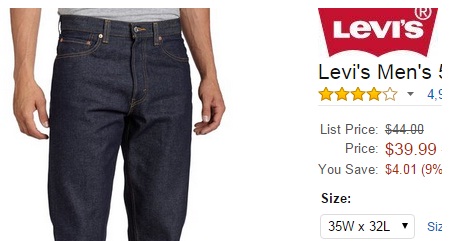levis jeans starting price